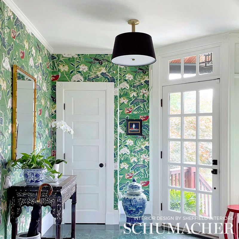 SCHUMACHER WALLCOVERING SIGNATURE SCHUMACHER WALLCOVERING LOTUS GARDEN JADE - 5008430