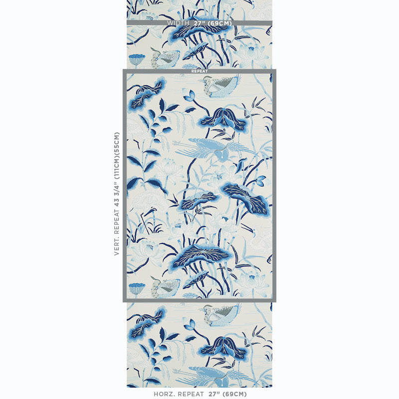 SCHUMACHER Perennial Favorites Lotus Garden Porcelain - 5008435