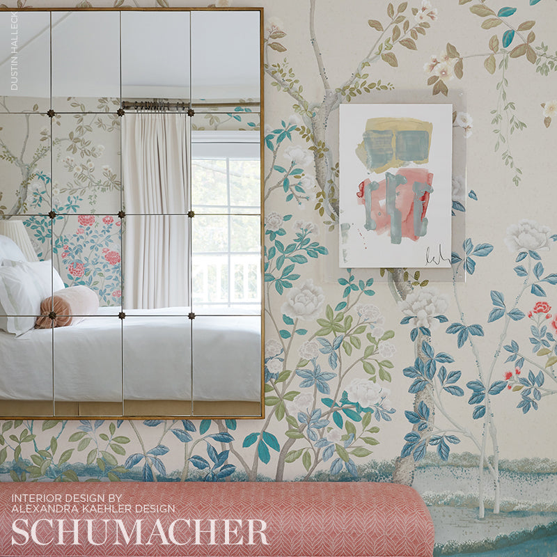 SCHUMACHER WALLCOVERING MILES REDD MADAME DE POMPADOUR PANEL SET ALABASTER - 5008540