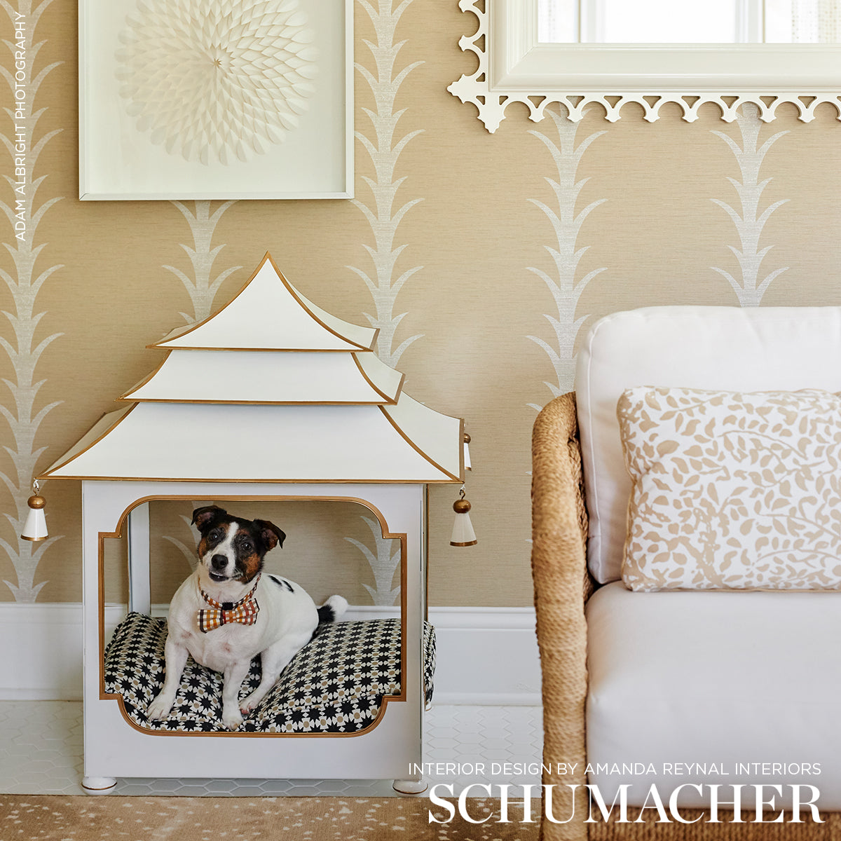 SCHUMACHER WALLCOVERING SILVER LINING PERFORMANCE WALLCOVERINGS ACANTHUS STRIPE VINYL NATURAL - 5008592