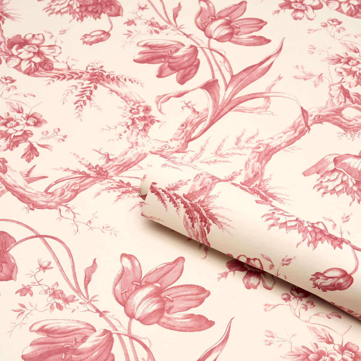 SCHUMACHER PERENNIAL FAVORITES TOILE DE FLEURS ROUGE - 5009122