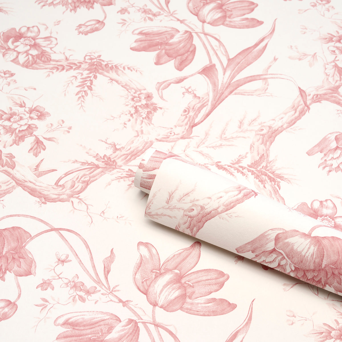 SCHUMACHER PERENNIAL FAVORITES TOILE DE FLEURS PINK - 5009123