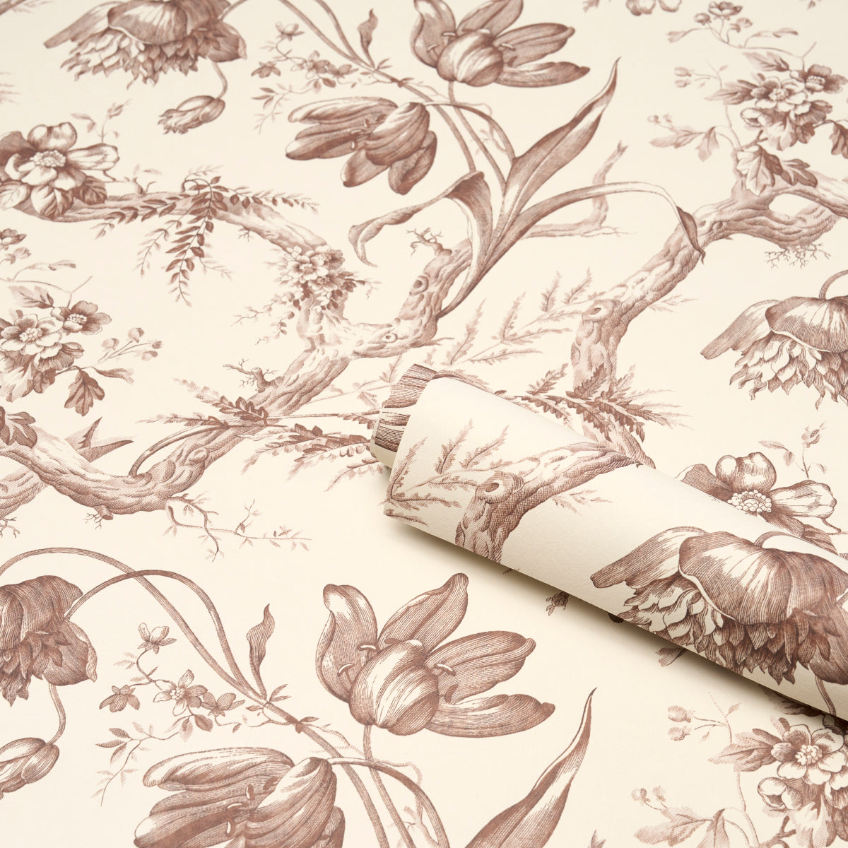 SCHUMACHER PERENNIAL FAVORITES TOILE DE FLEURS FAWN - 5009124