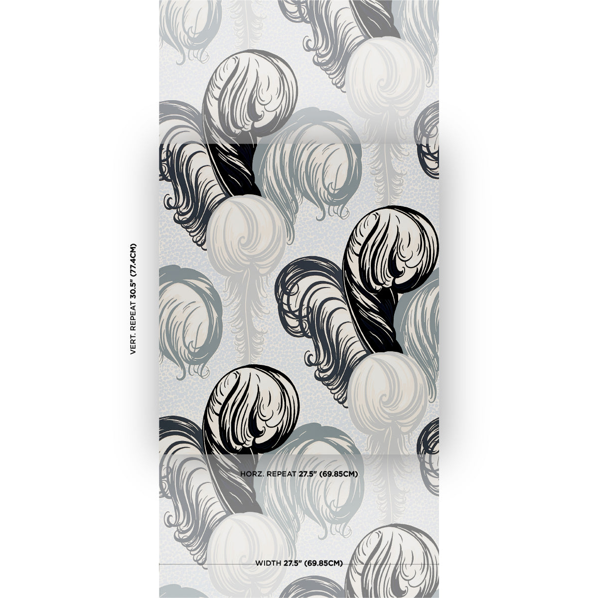 SCHUMACHER FASHION FORWARD PLUMES GRISAILLE - 5009151