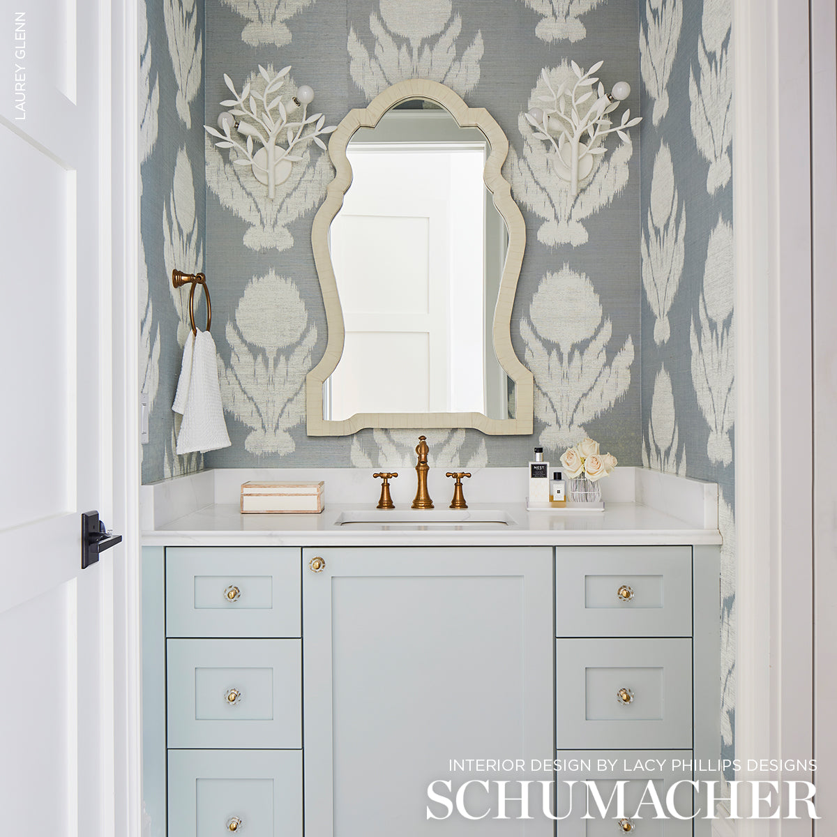 SCHUMACHER PRINTED & EMBELLISHED WALLCOVERINGS AGRA SISAL SKY - 5009280