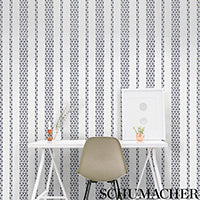 SCHUMACHER SMALL-PRINT WALLPAPERS LILLIAN VINE Mineral - 5009520