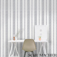 SCHUMACHER SMALL-PRINT WALLPAPERS LILLIAN VINE Carbon - 5009523