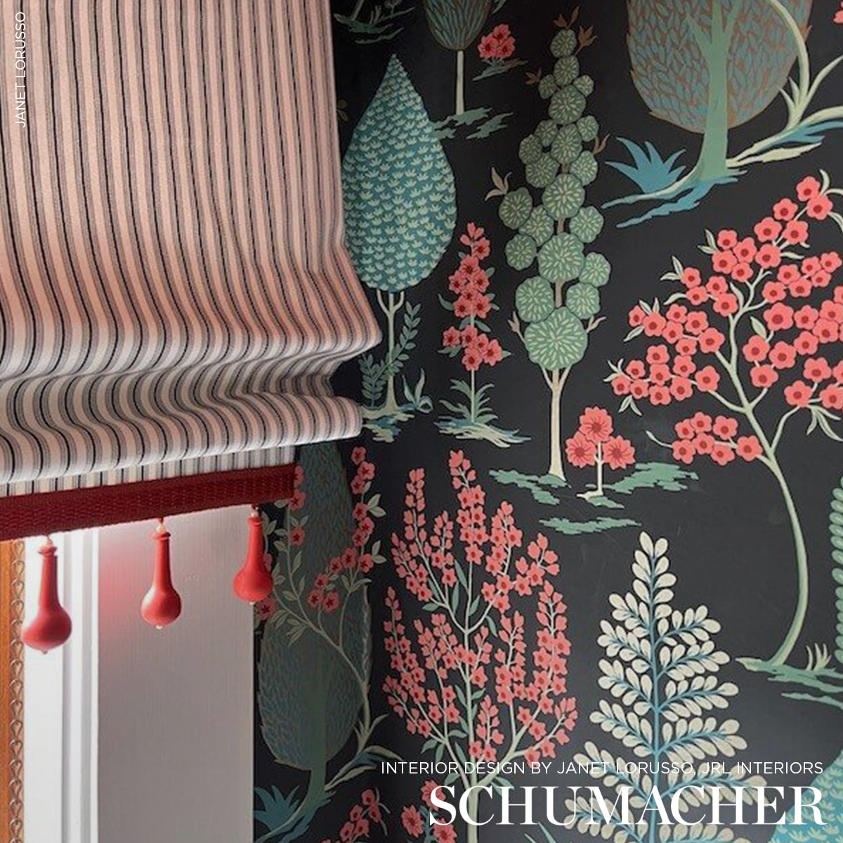 SCHUMACHER PALAMPORE PANDORA ONYX , JADE - 5009961