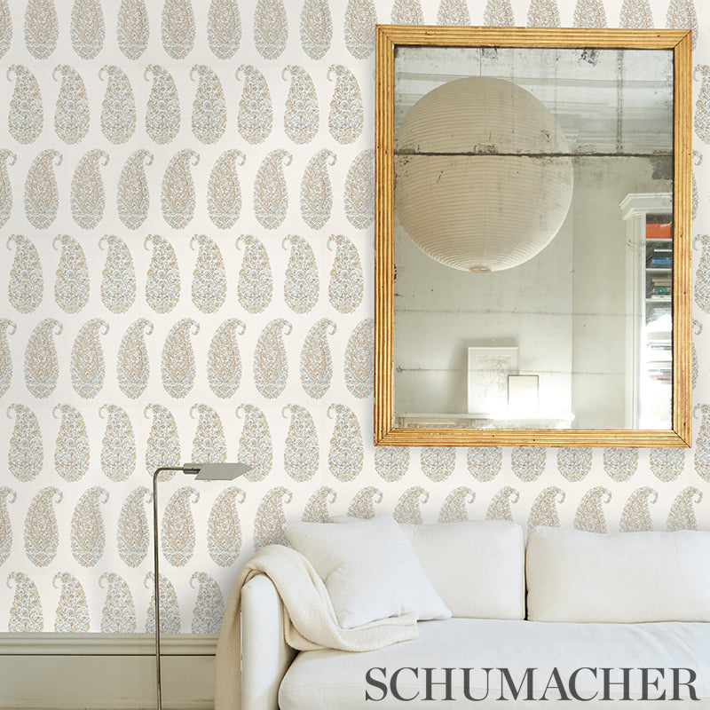 SCHUMACHER PALAMPORE SHIRALA PAISLEY DELFT , ROSE - 5009970