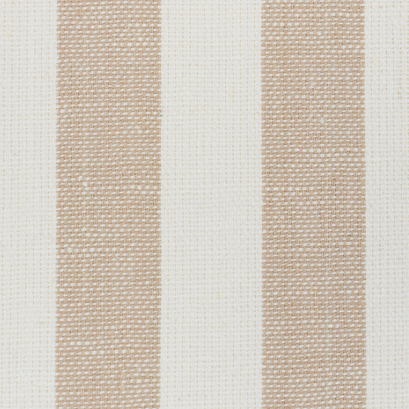 Neutral beige wallcovering with tan vertical linen-stripe texture in sand color, textured finish.