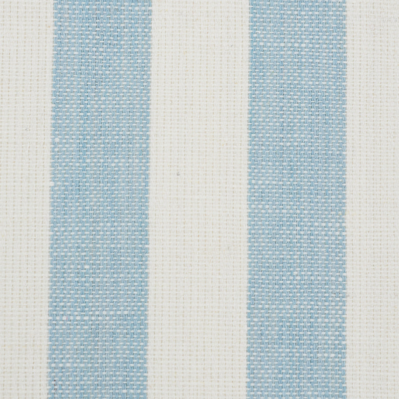 Textured wallcovering with a linen stripe in sky blue.