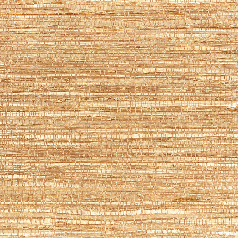 SCHUMACHER DOWN TO EARTH TEXTURED WALLCOVERING METALLIZED FLAX BRASS - 5010282