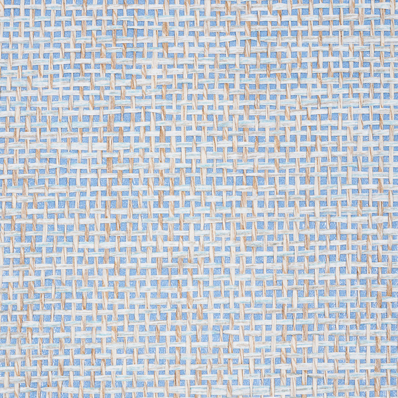 SCHUMACHER WALLCOVERING DOWN TO EARTH TEXTURED WALLCOVERING OPEN PAPERWEAVE SKY - 5010323
