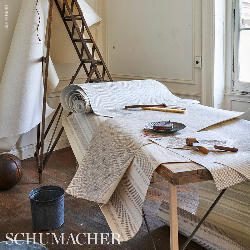 SCHUMACHER WOVEN WALLCOVERINGS ABACO LINEN PAPERWEAVE NATURAL - 5011290