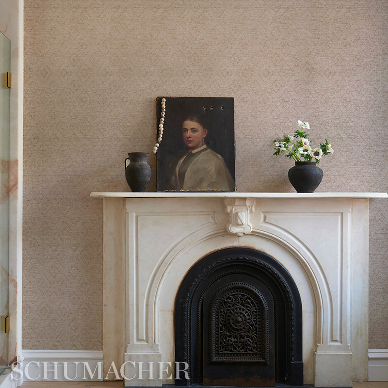 Natural linen paperweave wallcovering with a subtle woven texture.