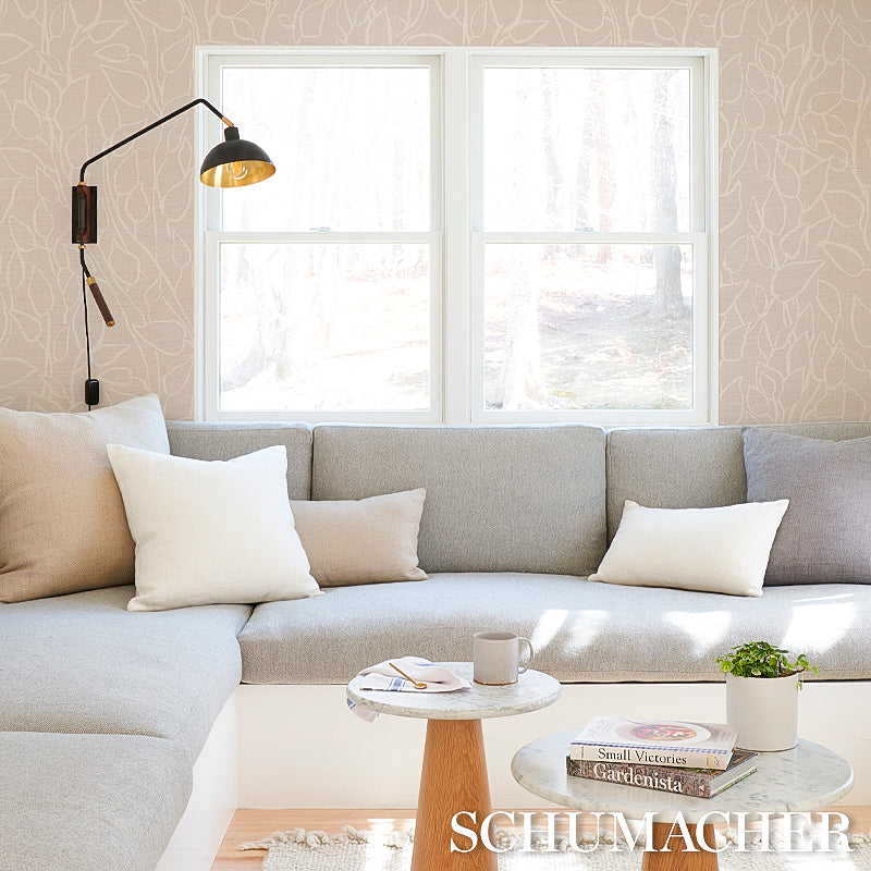 SCHUMACHER WALLCOVERING PRINTED GRASSCLOTHS SOLANDRA VINE SISAL GREY - 5013040