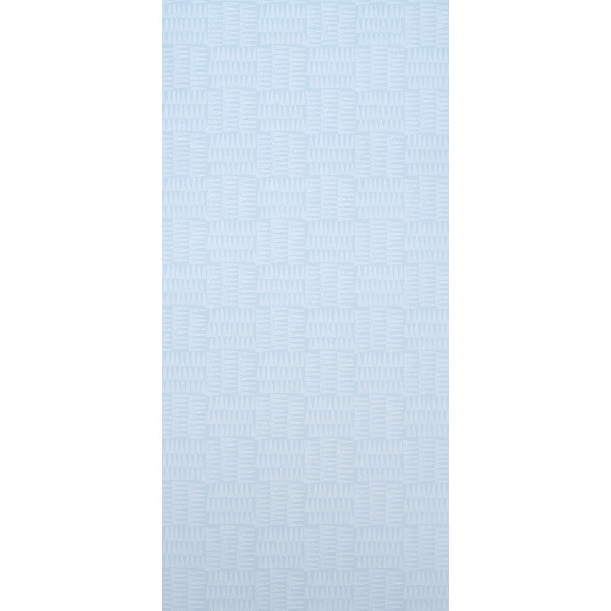 Light blue basket-weave patterned fabric texture, rectangular textile for decor or upholstery.