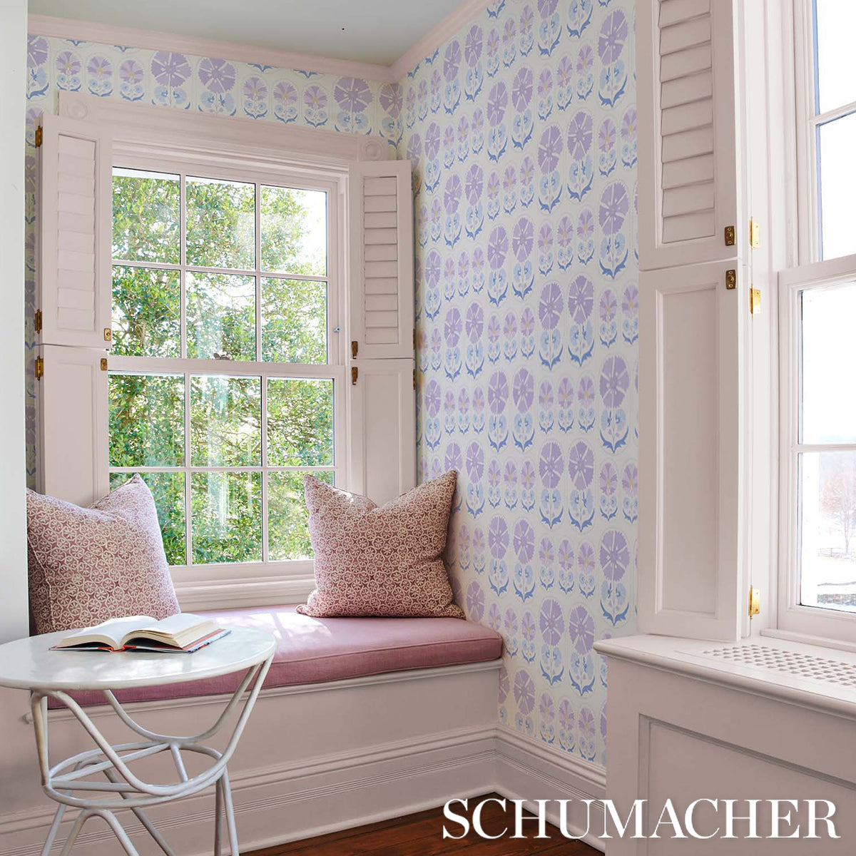 SCHUMACHER WALLCOVERING BOHEMIA ANJUNA FLORAL LILAC - 5014111