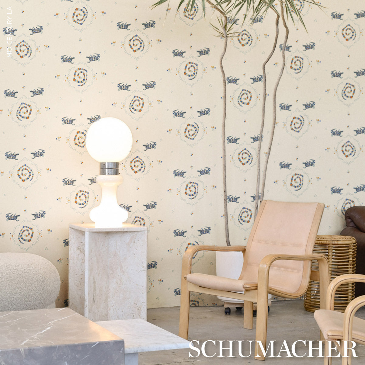 SCHUMACHER BACKDROP REPTILIA WARM BLUE - 5014191