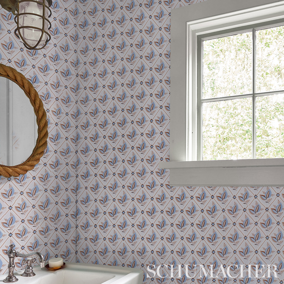 SCHUMACHER NEW TRADITIONAL: PROVEN??AL BASILE TRELLIS DELFT , SEPIA - 5014232