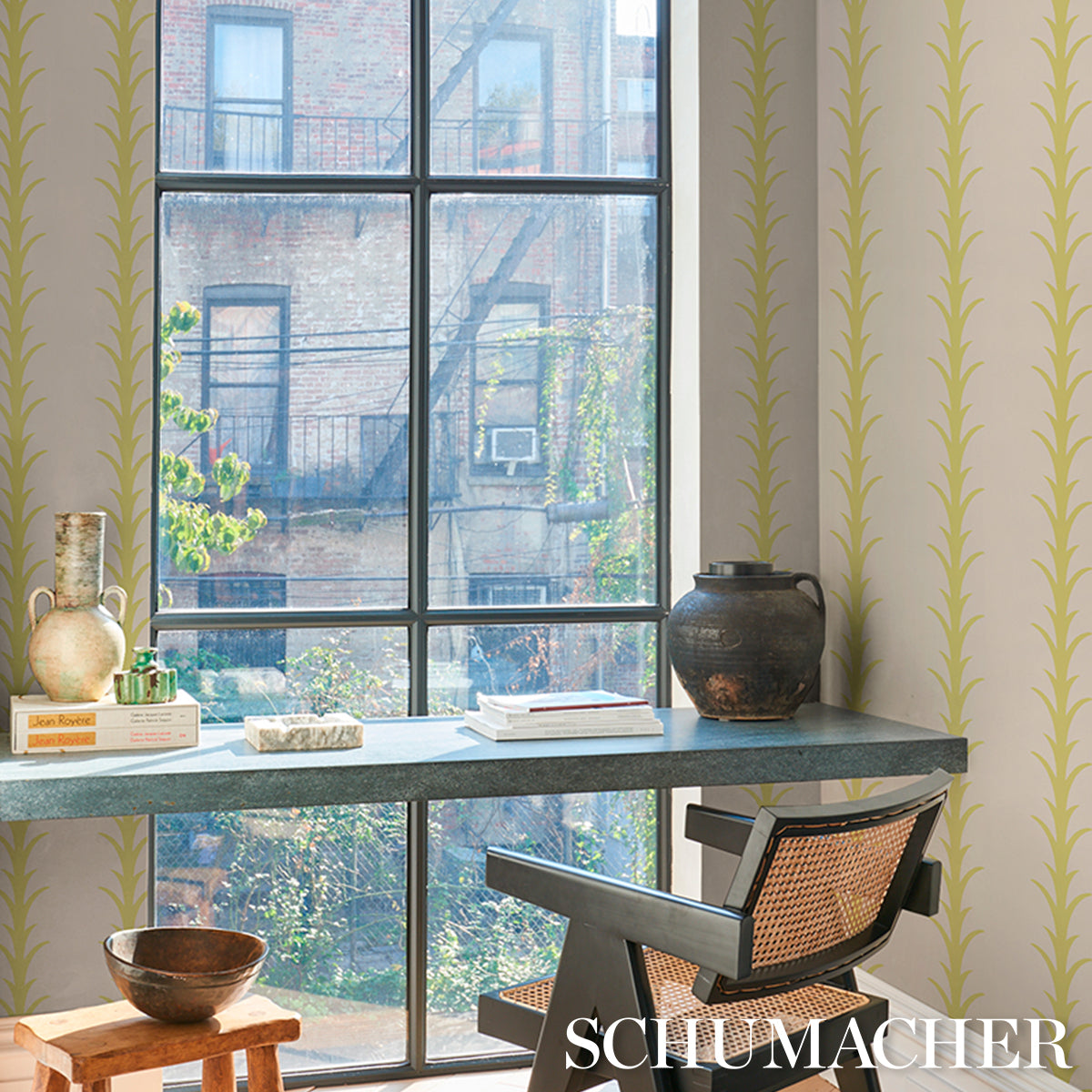SCHUMACHER ATELIER PARIS ACANTHUS STRIPE Soleil On Sand - 5014775