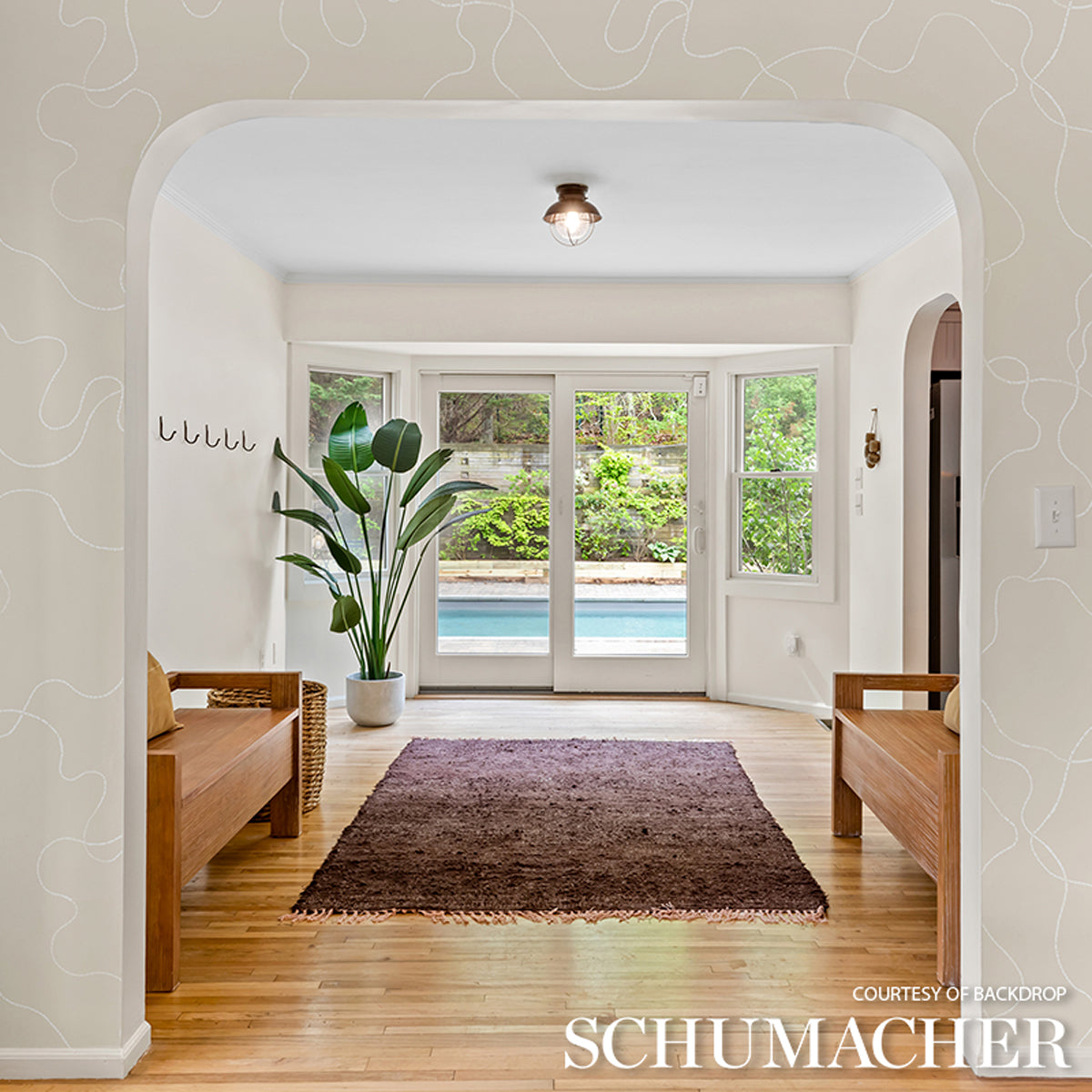 SCHUMACHER BACKDROP TURINI LIGHT BEIGE - 5014891