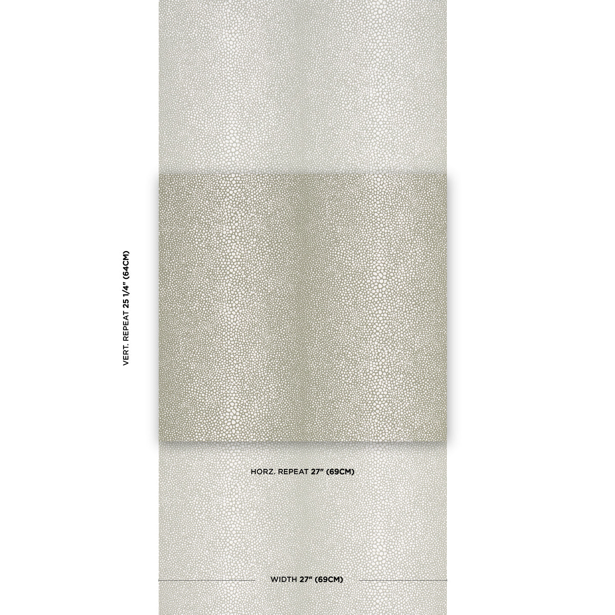 Vertical metallic wallpaper sample in champagne-silver with shimmering texture and banded panels.