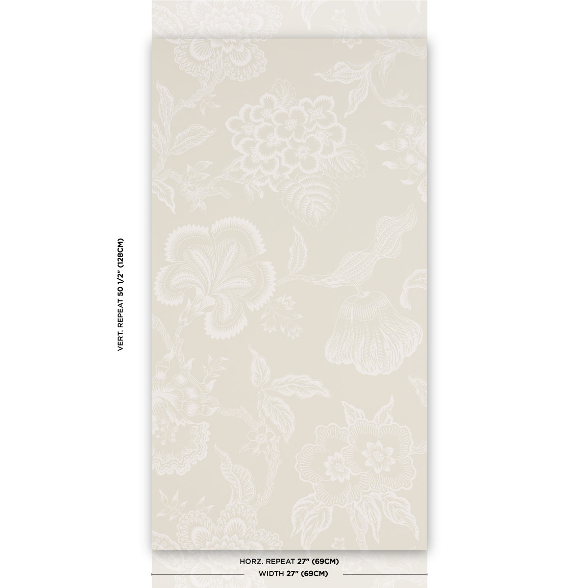 SCHUMACHER CELERIE KEMBLE HOTHOUSE FLOWERS SILHOUETTE CREAM - 5015320
