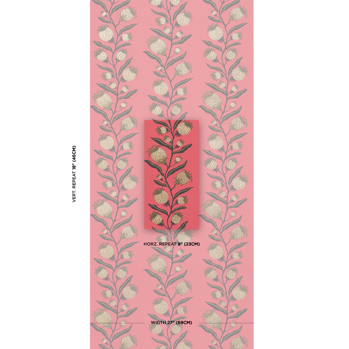 SCHUMACHER MARIAN MCEVOY THISTLE VINE RED , GOLD - 5015480