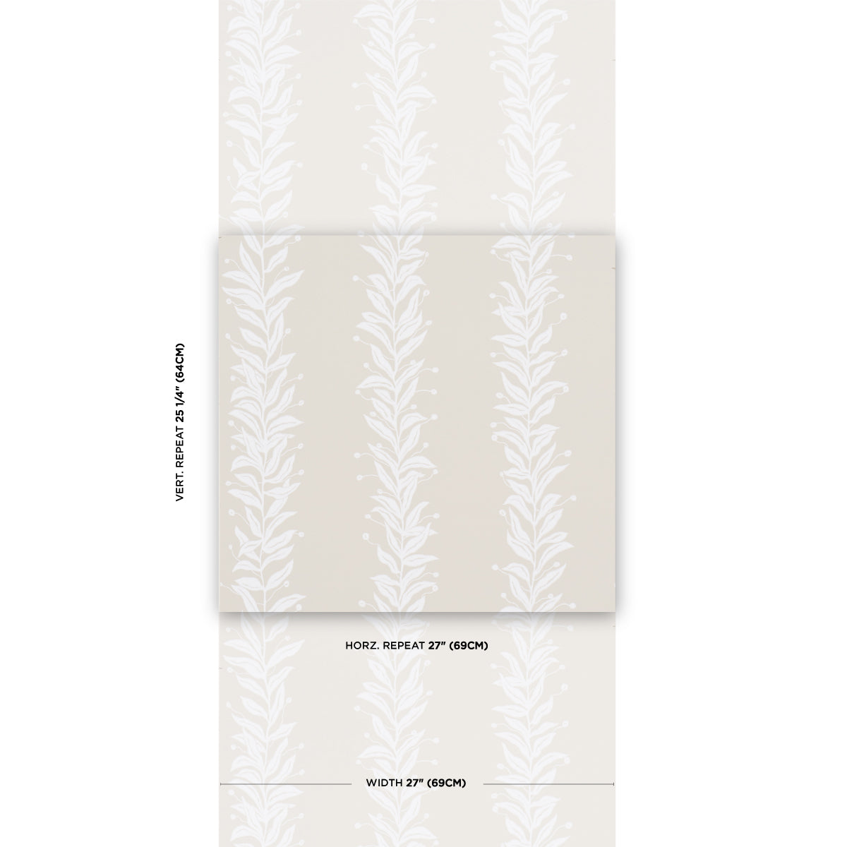 SCHUMACHER WALLCOVERING MARIAN MCEVOY TENDRIL STRIPE NATURAL - 5015491
