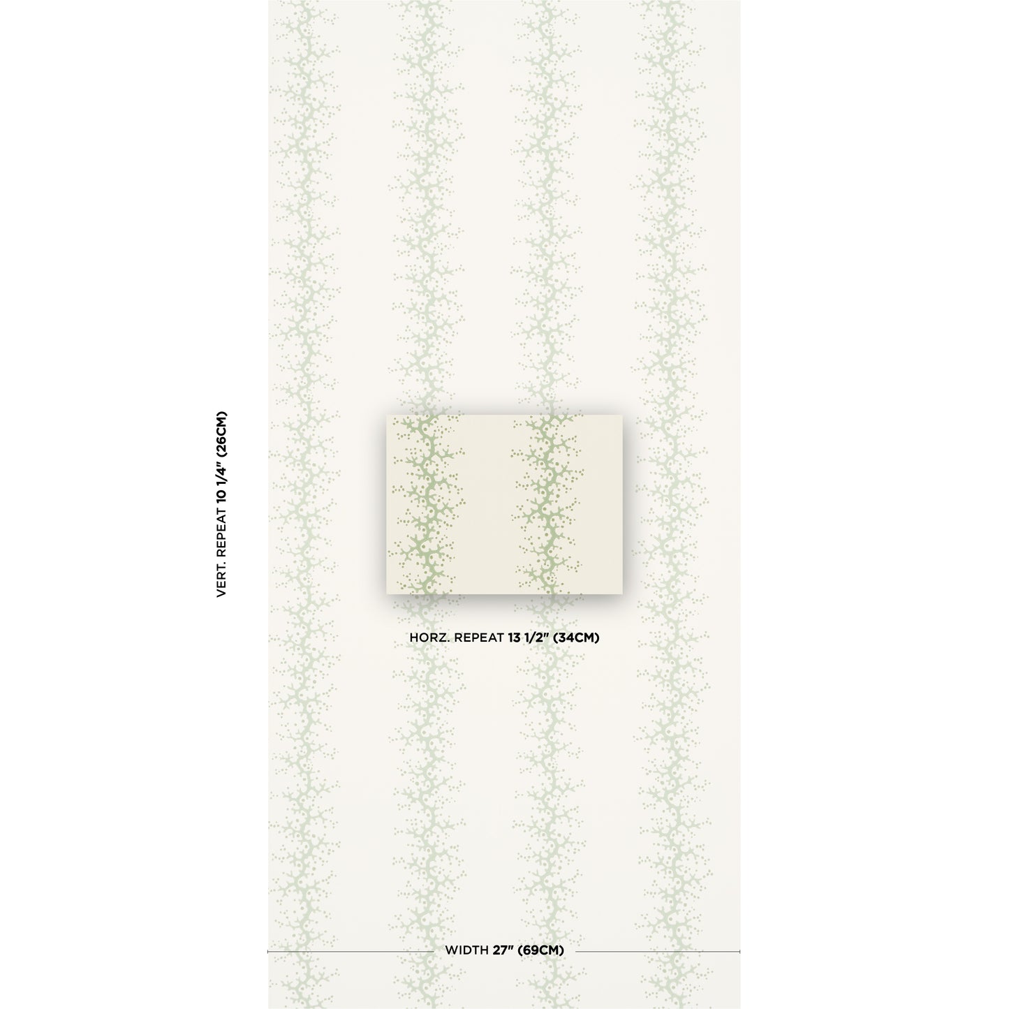 SCHUMACHER WALLFLOWERS CORAL STRIPE GREEN - 5016452