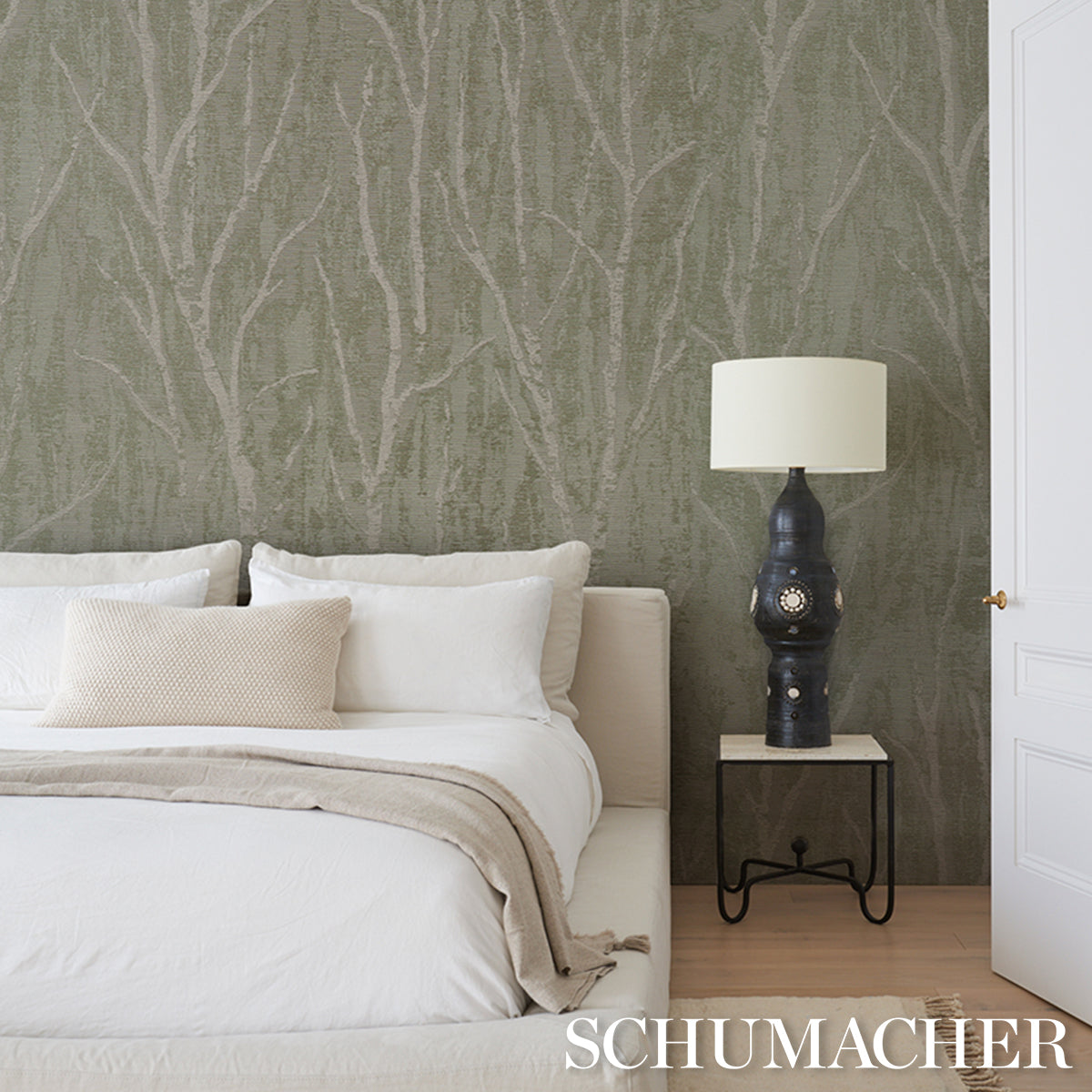 SCHUMACHER TEXTURED & WOVEN WALLCOVERINGS KOMOREBI ILLUMINATED FOREST - 5016591