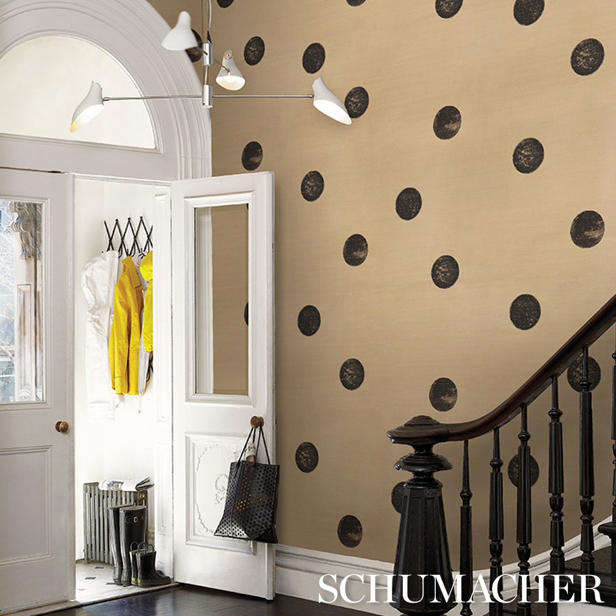 SCHUMACHER BACKDROP MONTE CARLO SISAL 2 PANEL SET OATMEAL - 5016841