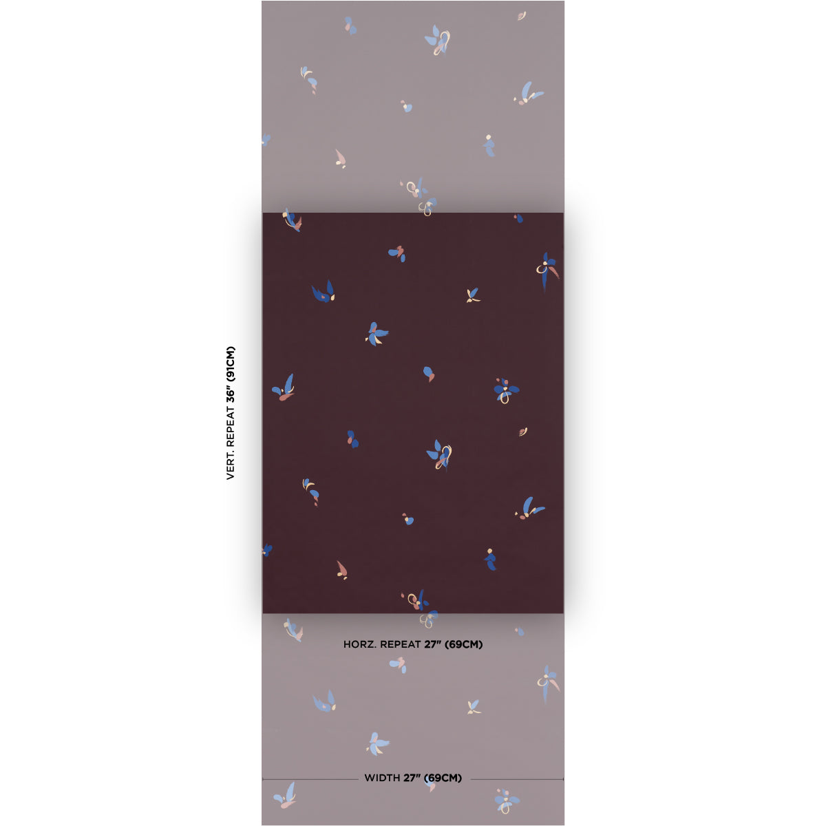 SCHUMACHER BACKDROP LA BELLE WARM PURPLE - 5017512