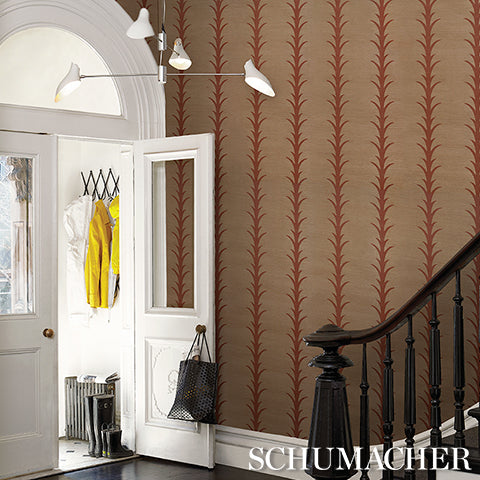 SCHUMACHER ATELIER PARIS ACANTHUS STRIPE SISAL Mocha - 5017651