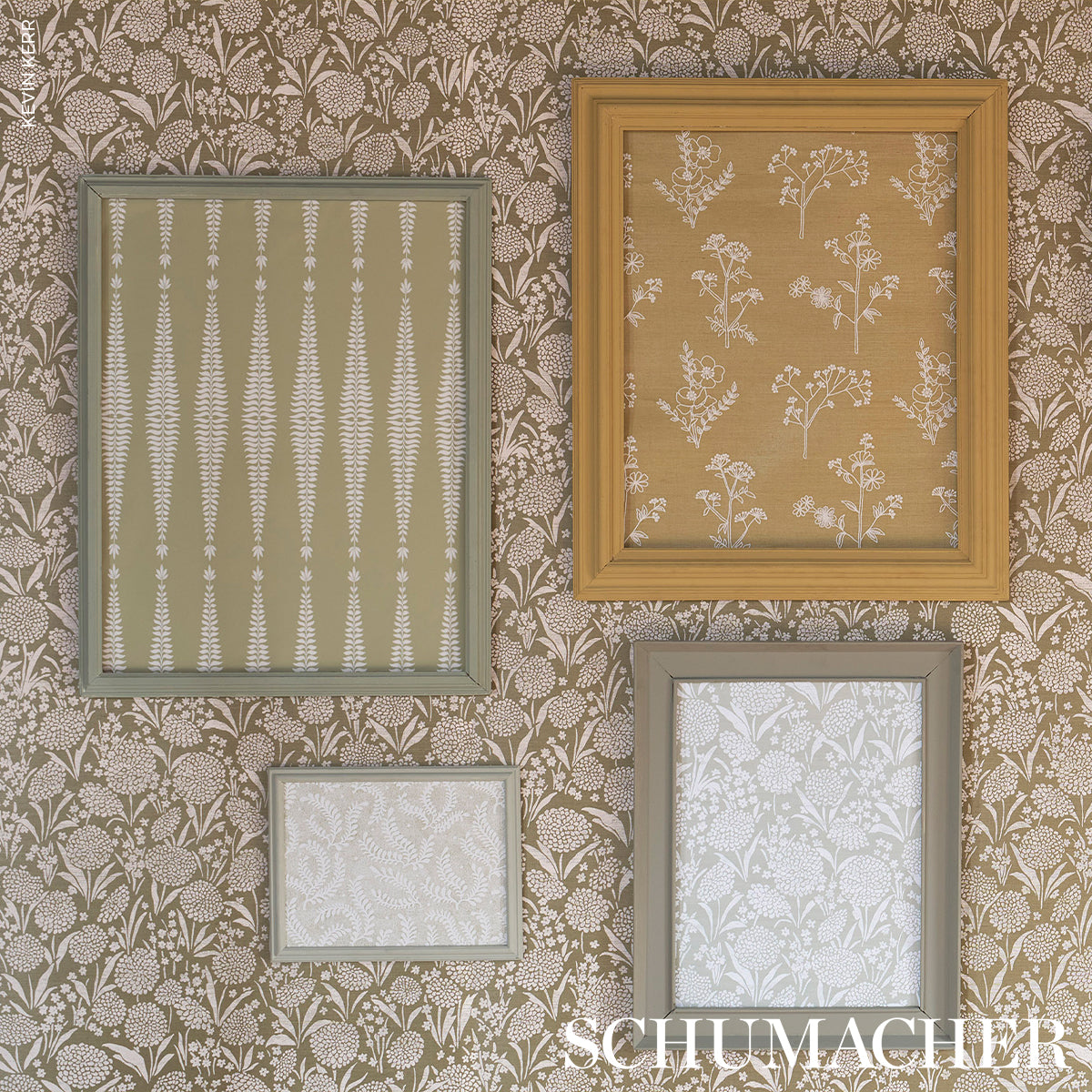 SCHUMACHER PERENNIAL FAVORITES LISBETH EMBROIDERED SISAL Olive - 5017910