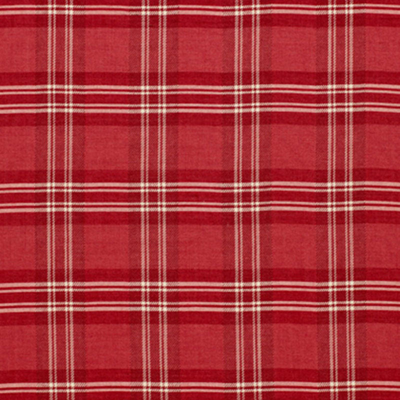 SCHUMACHER A COUNTRY LIFE CHECK RUSTIQUE WOVEN WOVEN CRANBERRY - 50202
