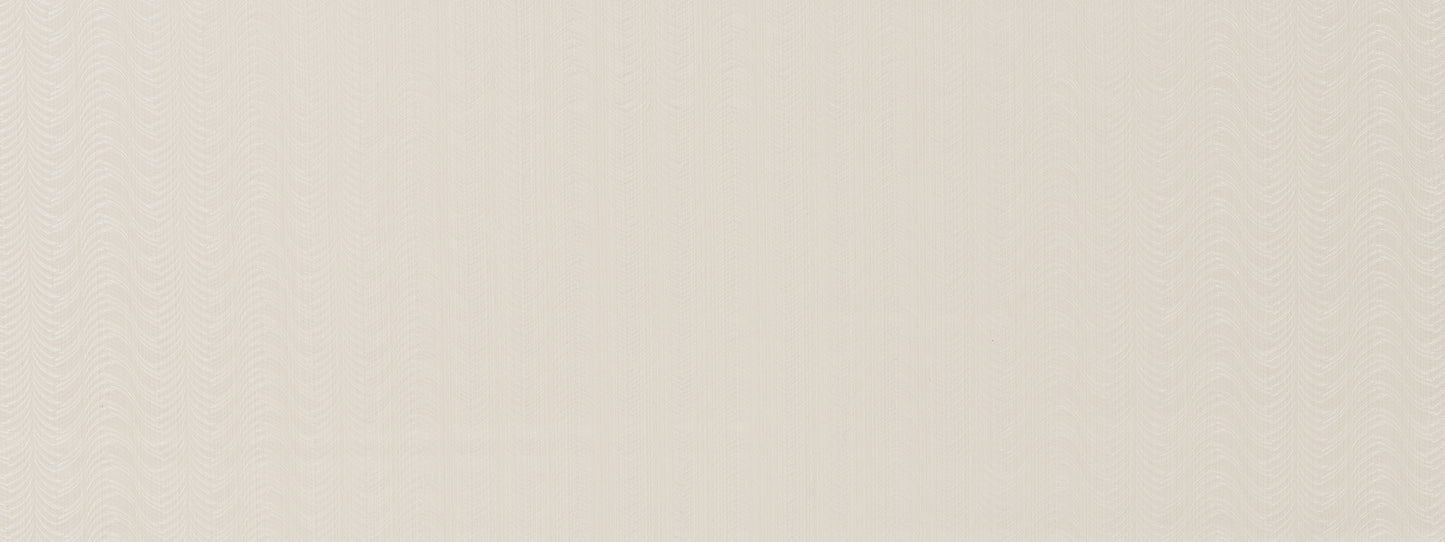 Beige textured upholstery fabric swatch with subtle vertical grain.