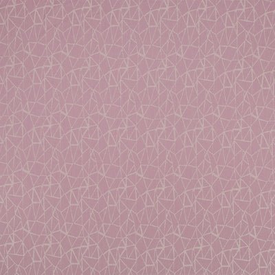Soft pink fabric with a delicate white triangular lattice pattern, modern decorative textile.
