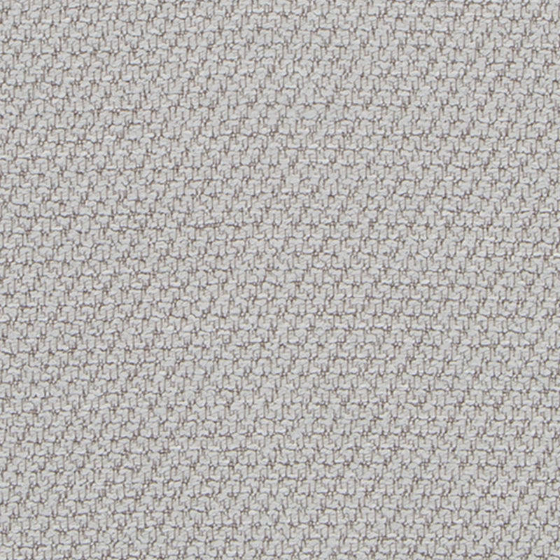 Grey textured fabric with a small woven pattern, soft tweed-like upholstery fabric.