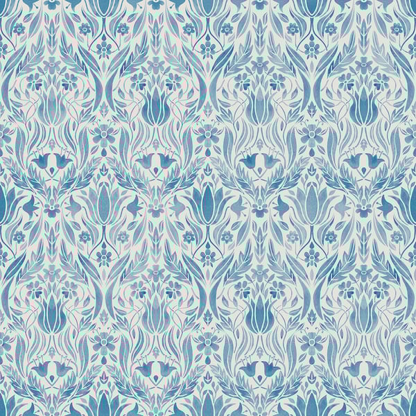 Galerie Wallcoverings Blomstermala Floral Galerie Wallcoverings Blue - 51019