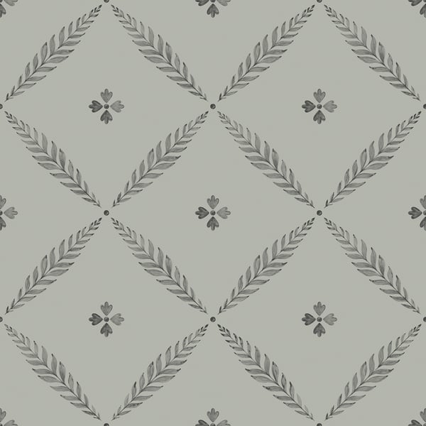 Galerie Wallcoverings Blomstermala Floral Galerie Wallcoverings Silver Grey - 51022
