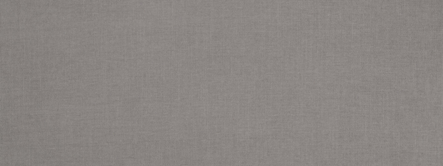 Grey woven fabric close-up with subtle texture; linen-like material for upholstery or apparel.