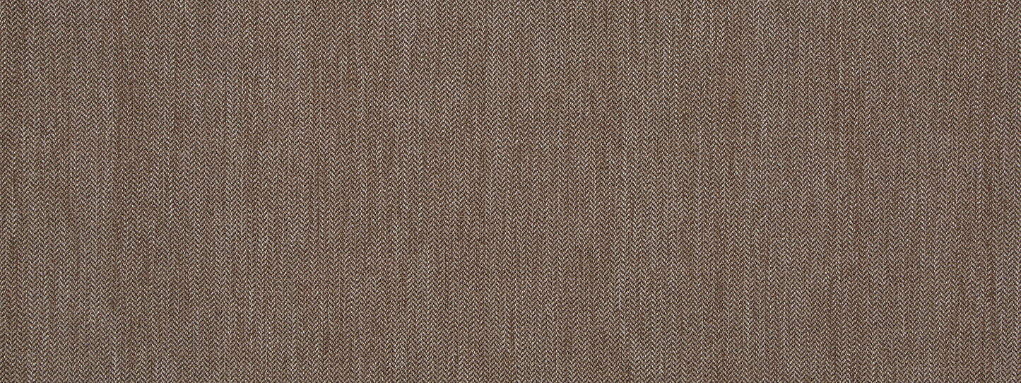 Close-up of espresso-brown woven upholstery fabric texture with a subtle grooved weave.