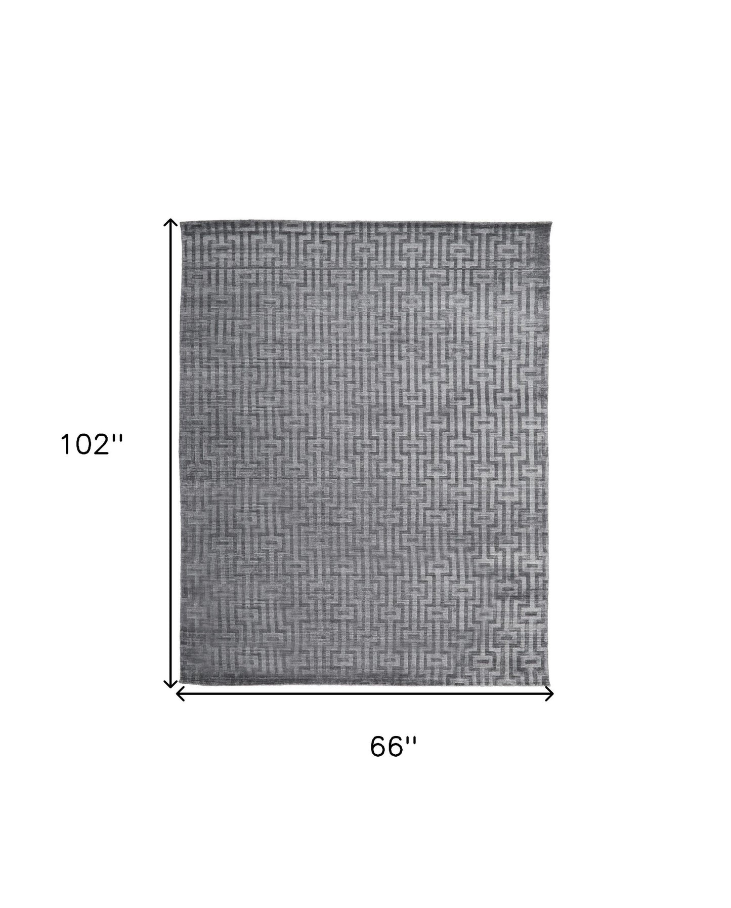 2' X 3' Silver Floral Hand Woven Area Rug