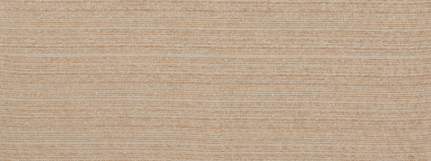 Beige plush plain upholstery fabric swatch in Tea color.