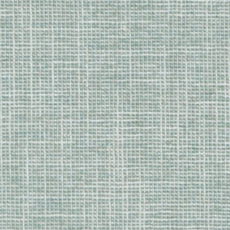 Close-up of pale mint-green woven upholstery fabric with a grid-like crosshatch texture.