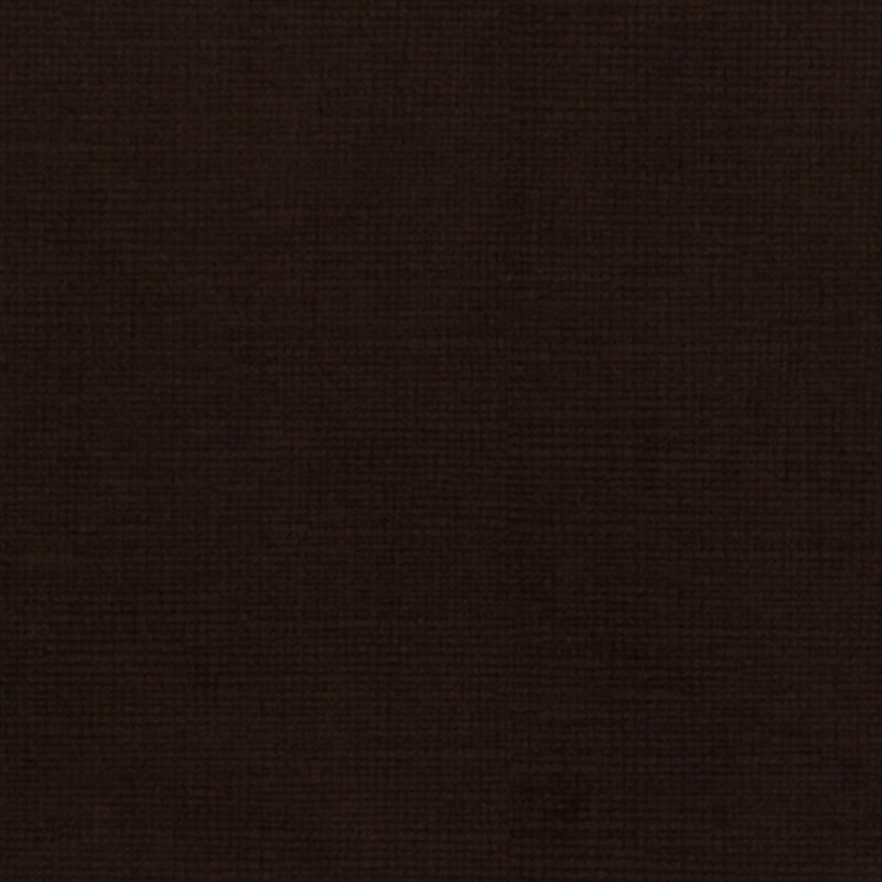 Dark brown upholstery fabric swatch with a fine weave and matte finish.