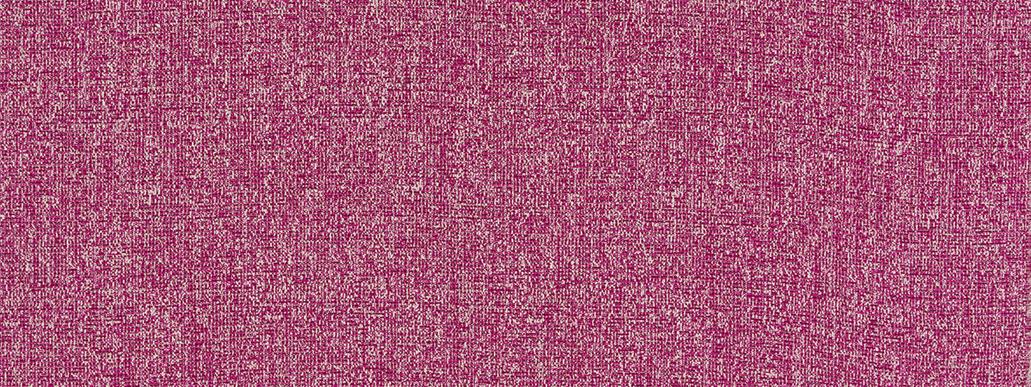 Pink tweed-textured fabric swatch with white flecks; vibrant magenta, dense weave, ideal for upholstery or garments.