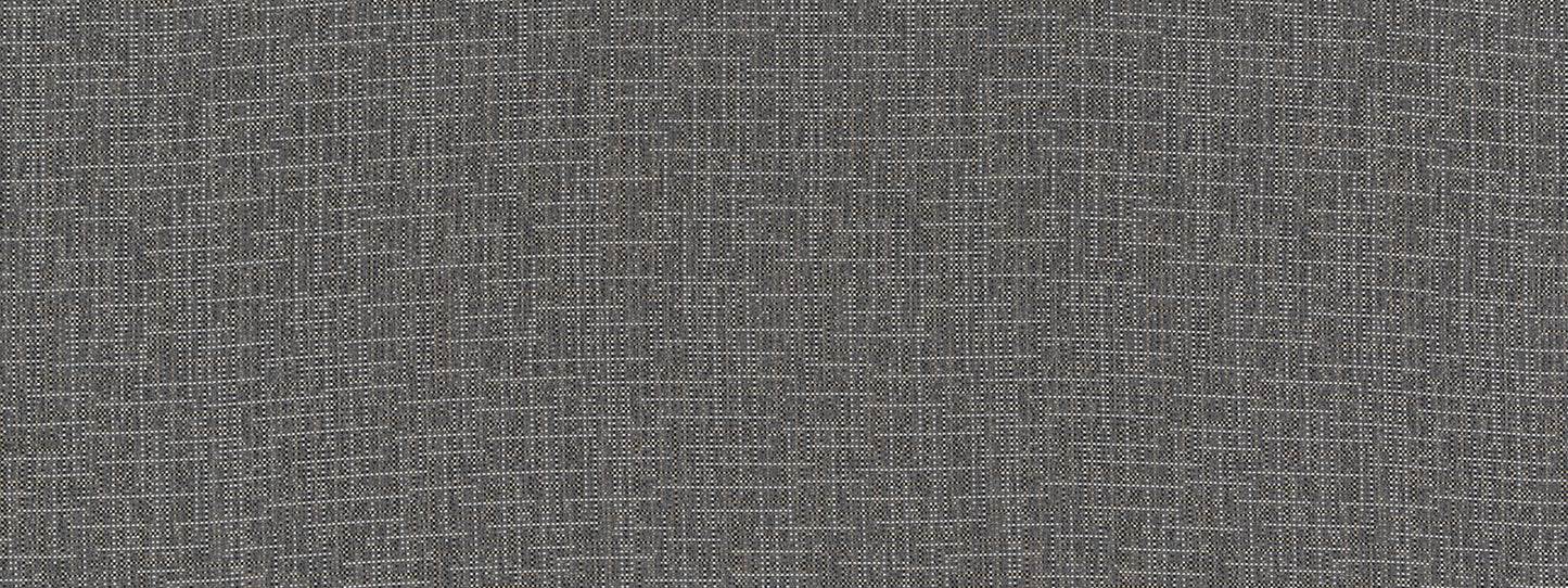 Charcoal woven fabric with a subtle crosshatch texture, versatile upholstery or clothing material.